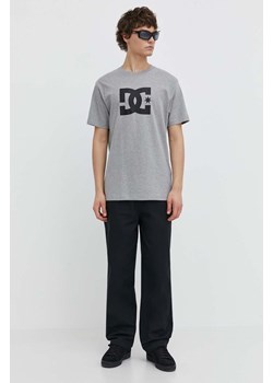 DC t-shirt bawełniany Star męski kolor szary z nadrukiem ADYZT05373 ze sklepu ANSWEAR.com w kategorii T-shirty męskie - zdjęcie 170633037