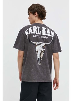 Karl Kani t-shirt bawełniany męski kolor szary ze sklepu ANSWEAR.com w kategorii T-shirty męskie - zdjęcie 170633078