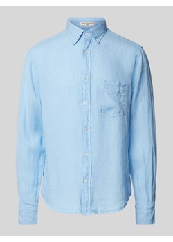 Koszula casualowa o kroju regular fit z lnu z kieszenią na piersi ze sklepu Peek&Cloppenburg  w kategorii Koszule męskie - zdjęcie 170634355