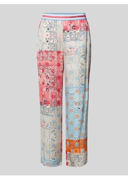 Spodnie materiałowe z wiskozy z elastycznym pasem ze sklepu Peek&Cloppenburg  w kategorii Spodnie damskie - zdjęcie 170634725