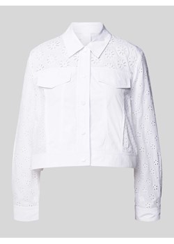 Bluzka koszulowa krótka z ażurowym wzorem ze sklepu Peek&Cloppenburg  w kategorii Koszule damskie - zdjęcie 170634769