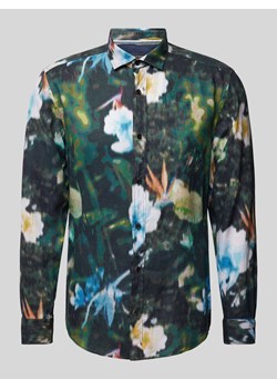 Koszula casualowa z lnu ze wzorem na całej powierzchni ze sklepu Peek&Cloppenburg  w kategorii Koszule męskie - zdjęcie 170634935