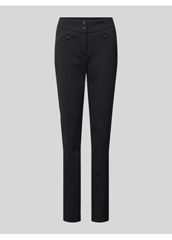 Spodnie o kroju skinny fit z kieszenią zapinaną na zamek błyskawiczny ze sklepu Peek&Cloppenburg  w kategorii Spodnie damskie - zdjęcie 170635147
