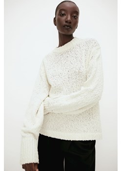 H & M - Sweter z domieszką jedwabiu - Biały ze sklepu H&M w kategorii Swetry damskie - zdjęcie 170635375