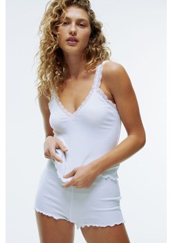 H & M - Piżama z topem i szortami - Biały ze sklepu H&M w kategorii Piżamy damskie - zdjęcie 170635407