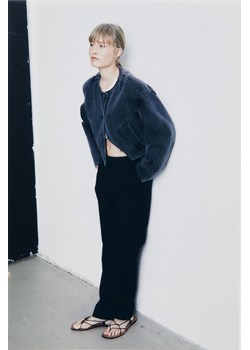 H & M - Joggersy z domieszką lnu - Czarny ze sklepu H&M w kategorii Spodnie damskie - zdjęcie 170635547