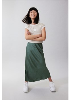 H & M - Satynowa spódnica - Zielony ze sklepu H&M w kategorii Spódnice - zdjęcie 170635555
