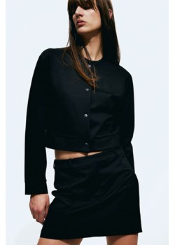 H & M - Dżersejowy kardigan w stylu bomberki - Czarny ze sklepu H&M w kategorii Swetry damskie - zdjęcie 170635567