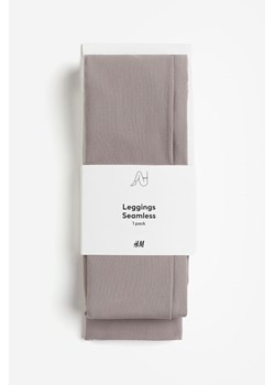 H & M - Bezszwowe legginsy - Brązowy ze sklepu H&M w kategorii Rajstopy - zdjęcie 170635585