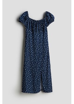 H & M - Sukienka midi z bufiastym rękawem - Niebieski ze sklepu H&M w kategorii Sukienki dziewczęce - zdjęcie 170635609
