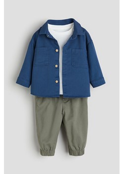 H & M - Bawełniany komplet 3-częściowy - Niebieski ze sklepu H&M w kategorii Komplety niemowlęce - zdjęcie 170635725