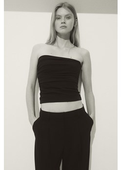 H & M - Drapowany top bandeau - Czarny ze sklepu H&M w kategorii Bluzki damskie - zdjęcie 170635897