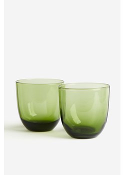 H & M - Szklanka 2-pak - Zielony ze sklepu H&M w kategorii Szklanki - zdjęcie 170636238