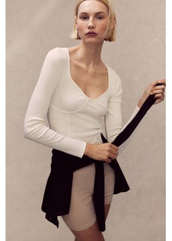 H & M - Top w stylu gorsetowym - Biały ze sklepu H&M w kategorii Bluzki damskie - zdjęcie 170636316