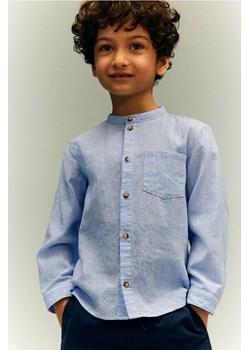 H & M - Koszula z domieszką lnu - Niebieski ze sklepu H&M w kategorii Koszule chłopięce - zdjęcie 170636427