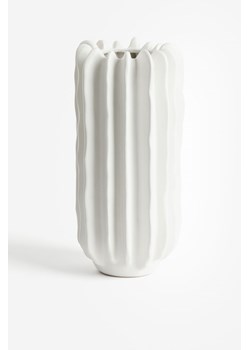 H & M - Wysoki wazon z kamionki - Biały ze sklepu H&M w kategorii Wazony - zdjęcie 170636449