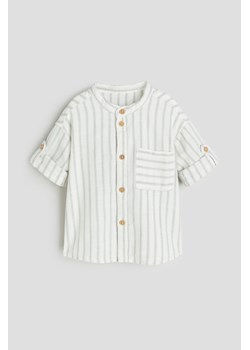 H & M - Bawełniana koszula ze stójką - Biały ze sklepu H&M w kategorii Odzież dla niemowląt - zdjęcie 170636517