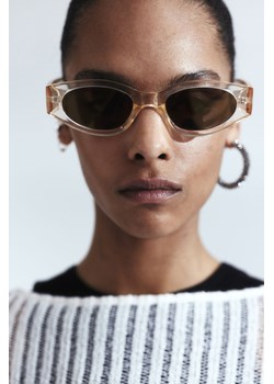 H & M - Owalne okulary przeciwsłoneczne - Beżowy ze sklepu H&M w kategorii Okulary przeciwsłoneczne damskie - zdjęcie 170636627
