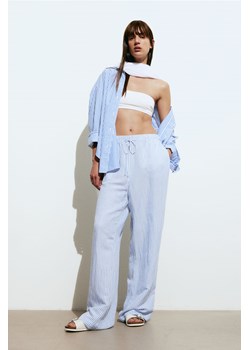 H & M - Spodnie bez zapięcia z domieszką lnu - Biały ze sklepu H&M w kategorii Spodnie damskie - zdjęcie 170636749
