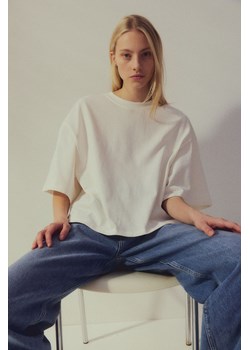 H & M - Bawełniany T-shirt oversize - Biały ze sklepu H&M w kategorii Bluzki damskie - zdjęcie 170636755