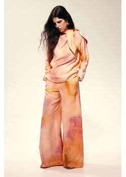 H & M - Szerokie spodnie - Pomarańczowy ze sklepu H&M w kategorii Spodnie damskie - zdjęcie 170636765