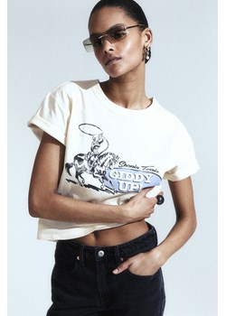 H & M - T-shirt z nadrukiem - Beżowy ze sklepu H&M w kategorii Bluzki damskie - zdjęcie 170636788