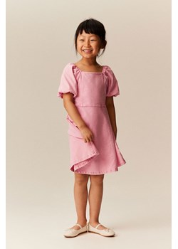 H & M - Sukienka z bufiastym rękawem - Różowy ze sklepu H&M w kategorii Sukienki dziewczęce - zdjęcie 170636818