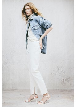 H & M - Spodnie z domieszką lnu - Biały ze sklepu H&M w kategorii Spodnie damskie - zdjęcie 170636868