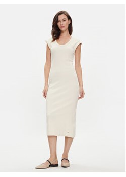 Tommy Hilfiger Sukienka letnia WW0WW41273 Beżowy Slim Fit ze sklepu MODIVO w kategorii Sukienki - zdjęcie 170641025