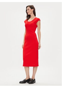 Tommy Hilfiger Sukienka letnia WW0WW41273 Czerwony Slim Fit ze sklepu MODIVO w kategorii Sukienki - zdjęcie 170641147