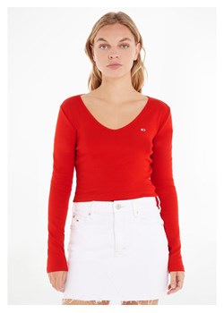 TOMMY JEANS Koszulka w kolorze czerwonym ze sklepu Limango Polska w kategorii Bluzki damskie - zdjęcie 170641738