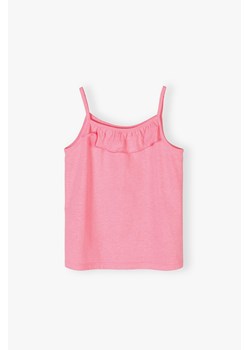 Różowa koszulka dziewczęca na ramiączkach ze sklepu 5.10.15 w kategorii Bluzki dziewczęce - zdjęcie 170641885