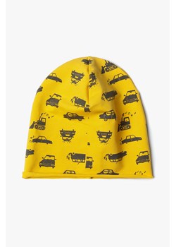 Czapka dzianinowa chłopięca - żółta w samochody ze sklepu 5.10.15 w kategorii Czapki dziecięce - zdjęcie 170641899