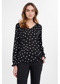 Bluzka damska dzianinowa w kropki czarna ze sklepu 5.10.15 w kategorii Bluzki damskie - zdjęcie 170641915