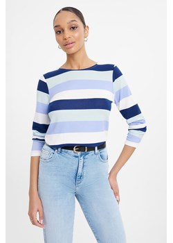 Sweter damski nierozpinany z nadrukiem niebieski ze sklepu 5.10.15 w kategorii Swetry damskie - zdjęcie 170641918