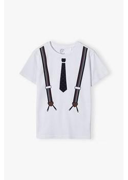 Bawełniany tshirt z nadrukiem szelek dla chłopca ze sklepu 5.10.15 w kategorii T-shirty chłopięce - zdjęcie 170641925