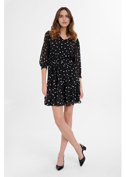 Midi sukienka z żorżety plumetti czarna ze sklepu 5.10.15 w kategorii Sukienki - zdjęcie 170641939