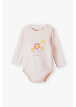 Różowe bawełniane body niemowlęce - a ja rosnę i rosnę... ze sklepu 5.10.15 w kategorii Body niemowlęce - zdjęcie 170641989
