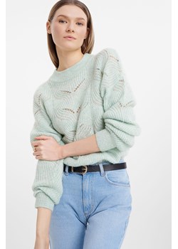 Sweter damski w ażur zielony ze sklepu 5.10.15 w kategorii Swetry damskie - zdjęcie 170642215