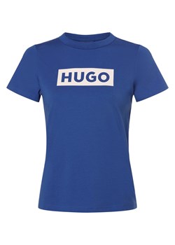HUGO BLUE Koszulka damska - Classic Tee_B Kobiety Bawełna niebieski nadruk ze sklepu vangraaf w kategorii Bluzki damskie - zdjęcie 170642495