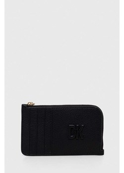 Dkny portfel skórzany damski kolor czarny R411KB97 ze sklepu ANSWEAR.com w kategorii Portfele damskie - zdjęcie 170644826