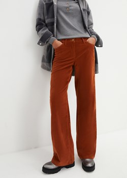 Spodnie sztruksowe ocieplane Marlena ze sklepu bonprix w kategorii Spodnie damskie - zdjęcie 170649227