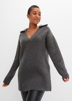Sweter z kołnierzykiem polo ze sklepu bonprix w kategorii Swetry damskie - zdjęcie 170649367
