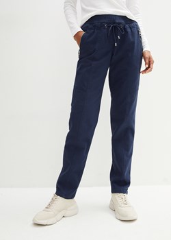 Spodnie twillowe jogger z gumką ze sklepu bonprix w kategorii Spodnie damskie - zdjęcie 170649546
