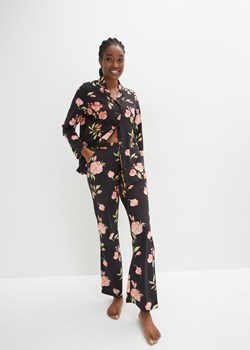 Piżama z plisą guzikową i wpuszczanymi kieszeniami ze sklepu bonprix w kategorii Piżamy damskie - zdjęcie 170649727