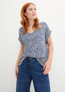 Shirt z wiskozy z dekoltem w serek ze sklepu bonprix w kategorii Bluzki damskie - zdjęcie 170649789