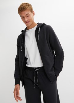 Bluza rozpinana z kapturem i sportowymi elementami, ze zrównoważonej bawełny ze sklepu bonprix w kategorii Bluzy męskie - zdjęcie 170650308