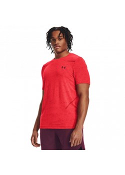 Męska koszulka treningowa Under Armour Vanish Seamless Grid SS - koralowa ze sklepu Sportstylestory.com w kategorii T-shirty męskie - zdjęcie 170651985