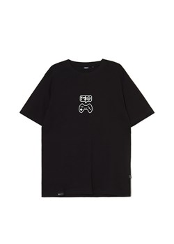 Cropp - Czarny t-shirt z gamingowym motywem - czarny ze sklepu Cropp w kategorii T-shirty męskie - zdjęcie 170652637