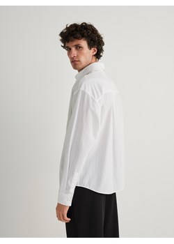 Reserved - Koszula boxy fit - biały ze sklepu Reserved w kategorii Koszule męskie - zdjęcie 170653107